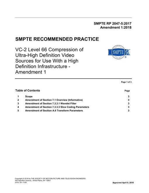 SMPTE RP 2047-5