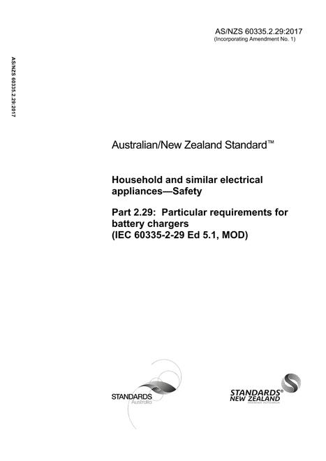 AS/NZS 60335.2.29:2017