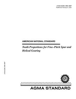 AGMA 1003-H07
