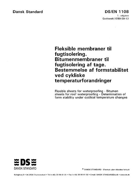 DANSK DS/EN 1108