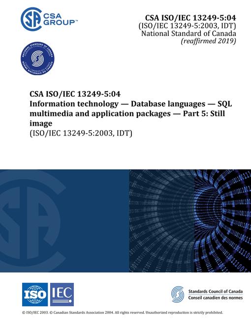 CAN/CSA-ISO/IEC 13249-5-04 (R2019)