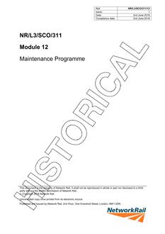 NR NR/L3/SCO/311/12 ISSUE 1