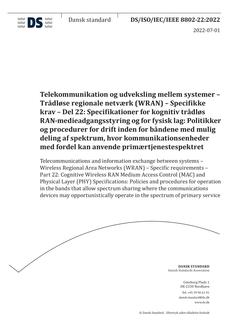 DANSK DS/ISO/IEC/IEEE 8802-22