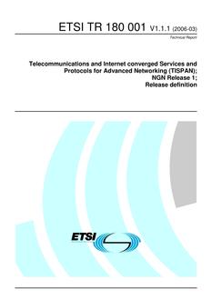 ETSI TR 180 001