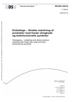 DANSK DS/ISO 28219