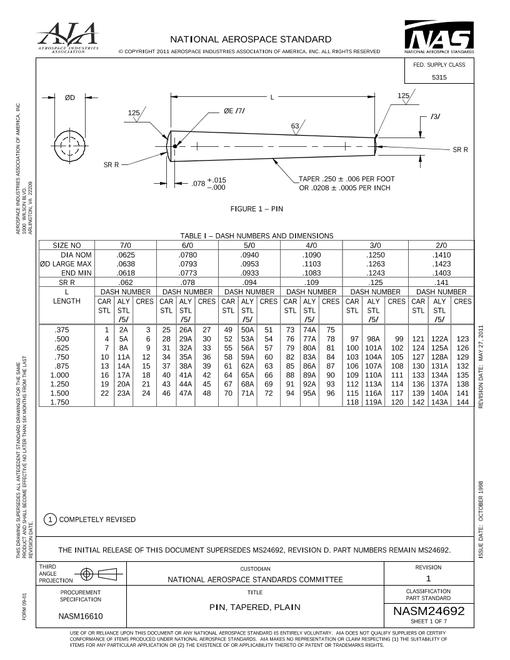 AIA NASM24692