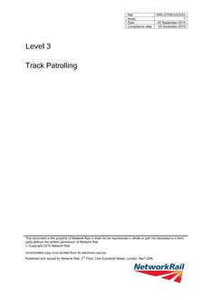 NR NR/L3/TRK/1015/MOD01 ISSUE 1