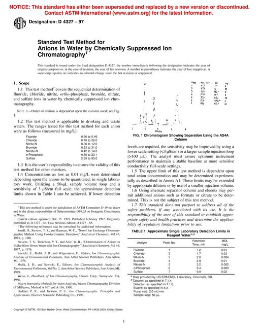 ASTM D4327-97
