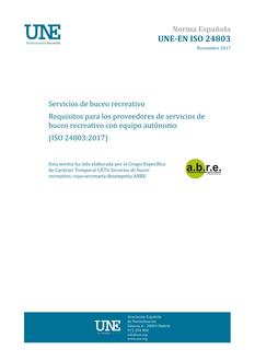 AENOR UNE-EN ISO 24803