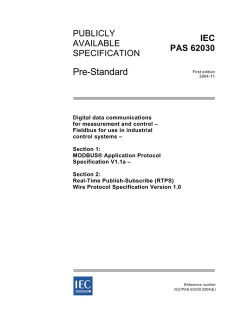 IEC/PAS 62030 Ed. 1.0 en:2004