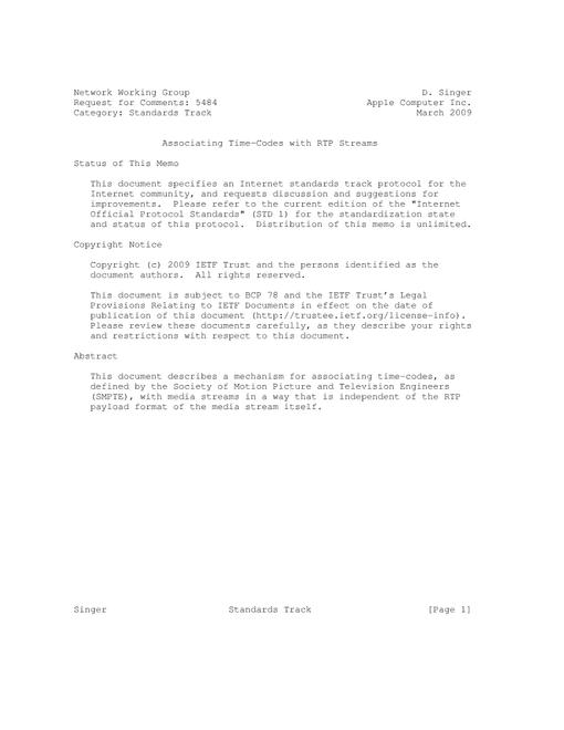 IETF RFC 5484