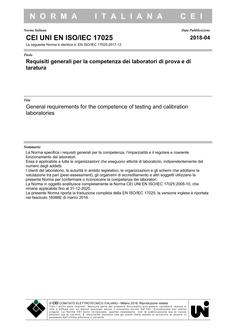 CEI UNI EN ISO/IEC 17025