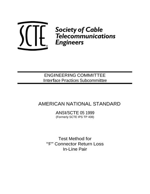 SCTE 05 1999