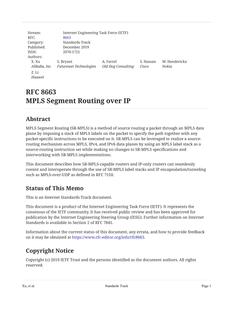 IETF RFC 8663