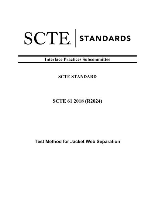 SCTE 61 2018 (R2024)