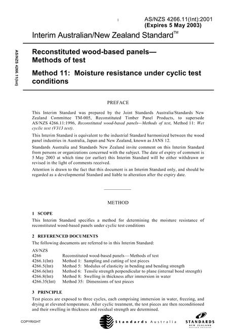 AS/NZS 4266.11(INT):2001