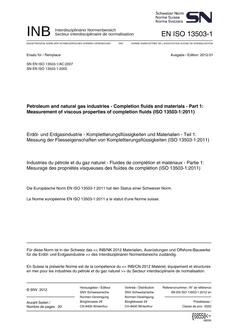SNV SN EN ISO 13503-1