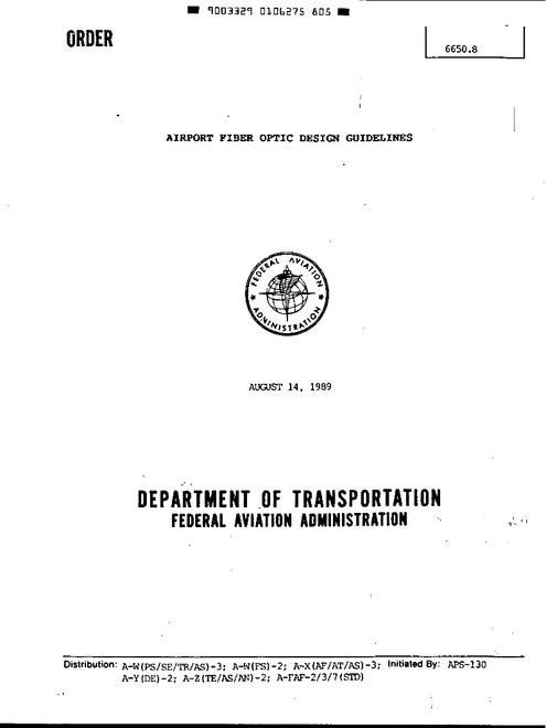 FAA FO 6650.8