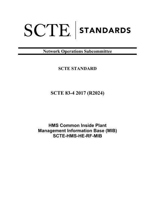 SCTE 83-4 2017 (R2024)