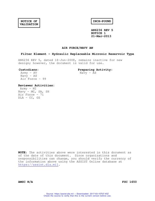 AN AN6236 Revision 5 Notice 1 - Validation