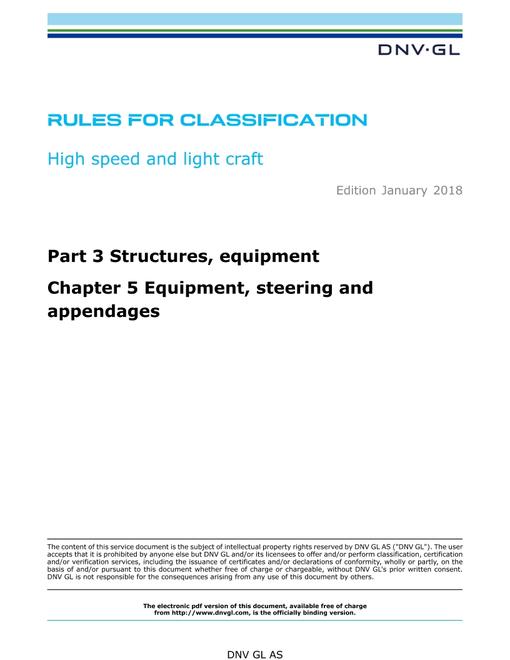 DNV DNVGL-RU-HSLC PART 3 CHAPTER 5