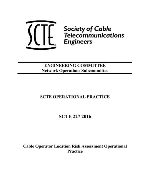 SCTE 227 2016