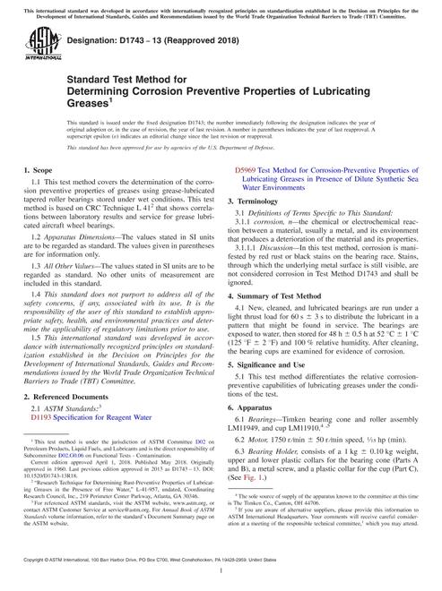 ASTM D1743-13(2018)