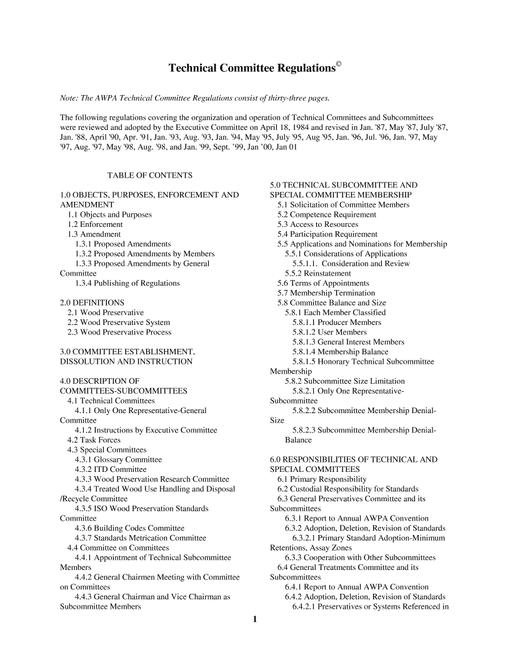 AWPA TCR-01