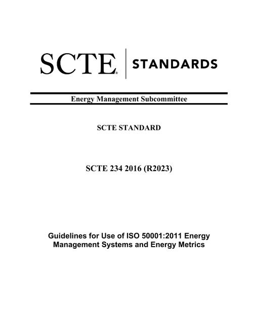 SCTE 234 2016 (R2023)