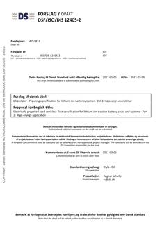 DANSK DSF/ISO/DIS 12405-2