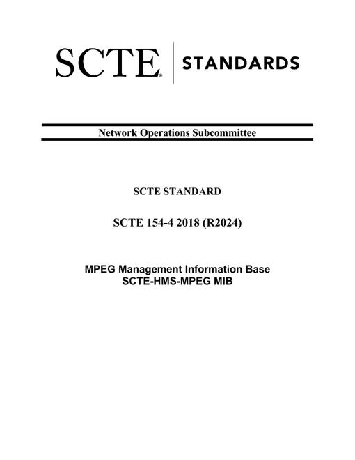 SCTE 154-4 2018 (R2024)