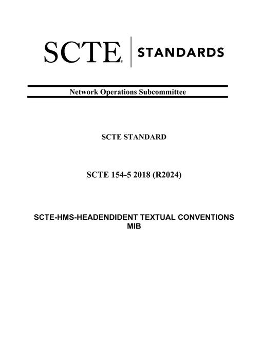 SCTE 154-5 2018 (R2024)