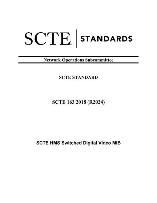 SCTE 163 2018 (R2024)