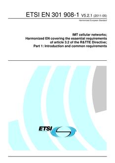 ETSI EN 301 908-1