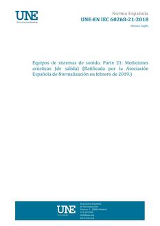 AENOR UNE-EN IEC 60268-21