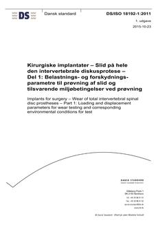 DANSK DS/ISO 18192-1