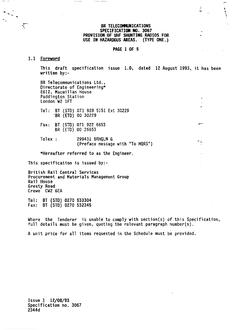 NR BR 3067 ISSUE 1