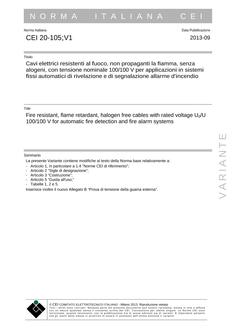 CEI 20-105;V1