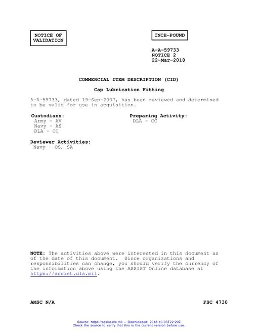 CID A-A-59733 Notice 2 - Validation 2