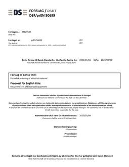 DANSK DSF/PREN 50699