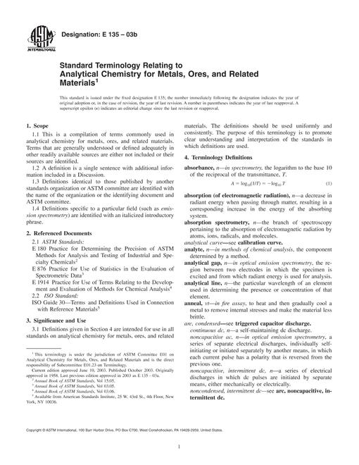 ASTM E135-03b