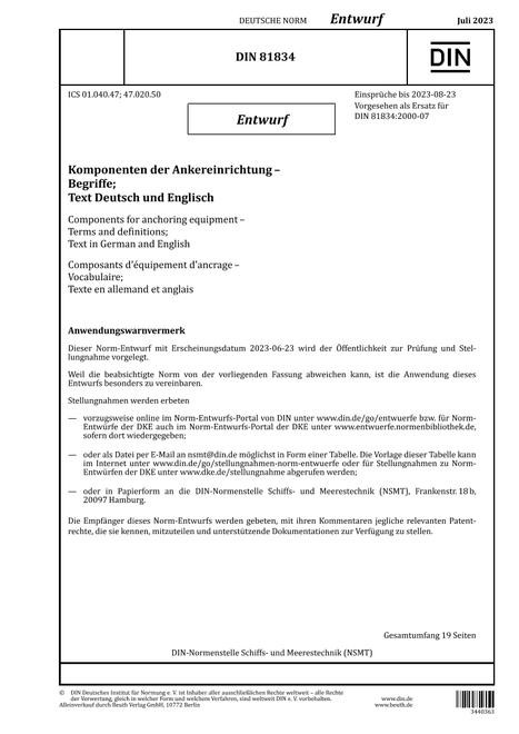 DIN 81834 - DRAFT