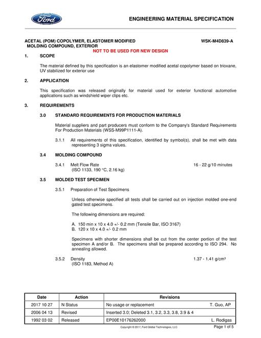 FORD WSK-M4D839-A