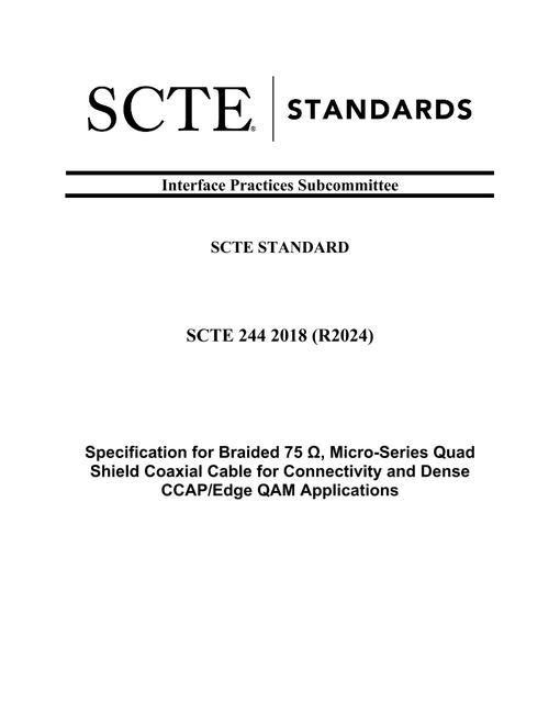 SCTE 244 2018 (R2024)
