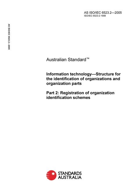 AS ISO/IEC 6523.2-2005