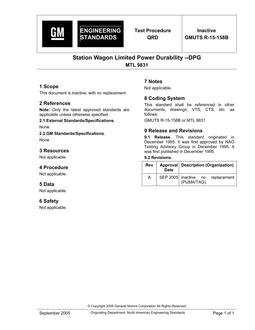 GMNA GMUTS R-15-158B