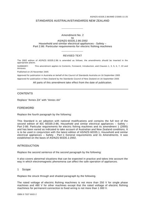 AS/NZS 60335.2.86:2002 AMDT 2
