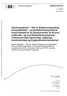 DANSK DS/EN 50130-4