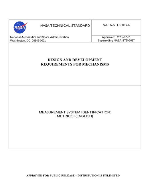 NASA STD-5017 Rev. A