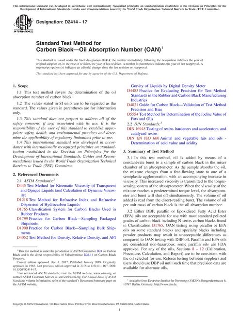 ASTM D2414-17